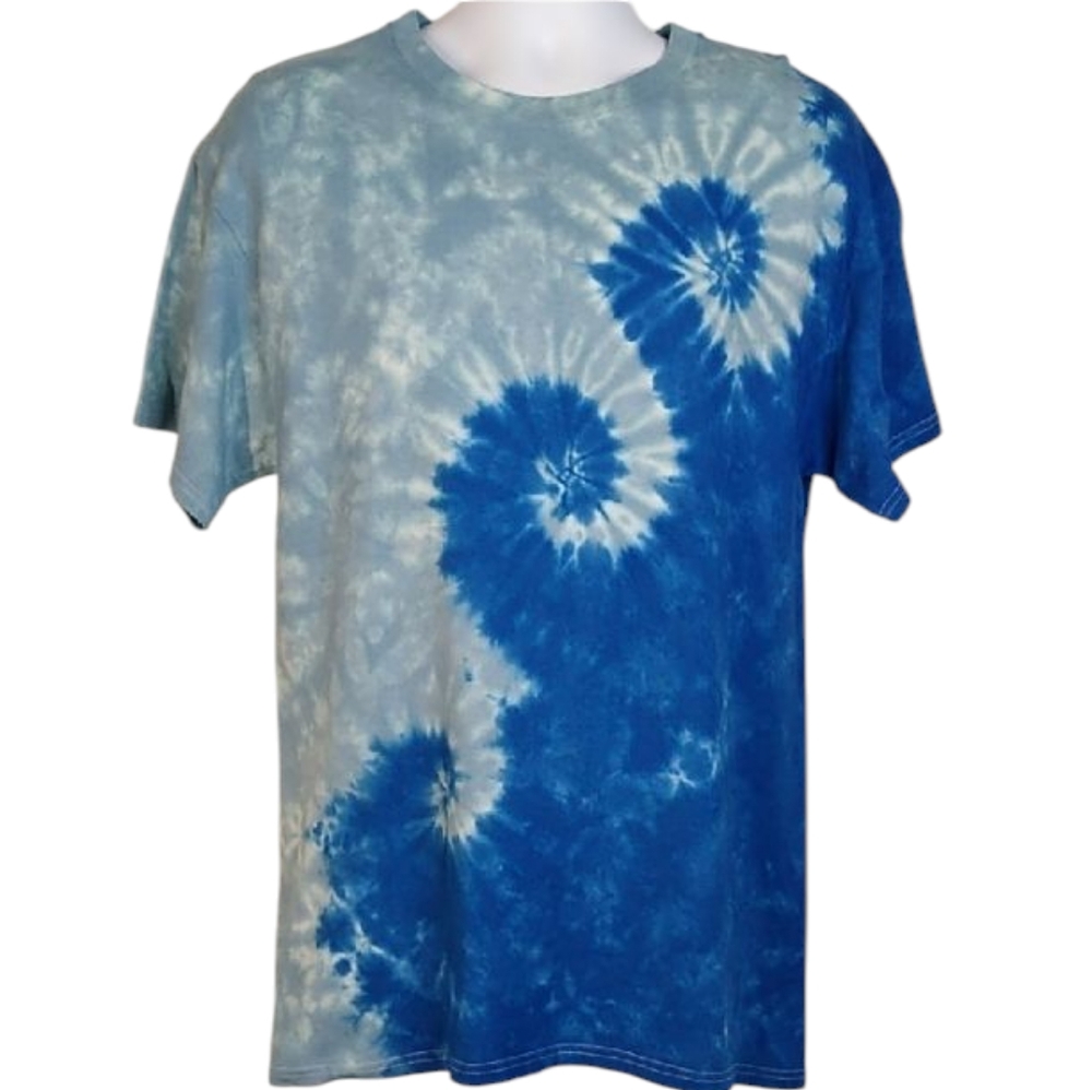 New Gildan Blue Tie Dye Short Sleeve Tees